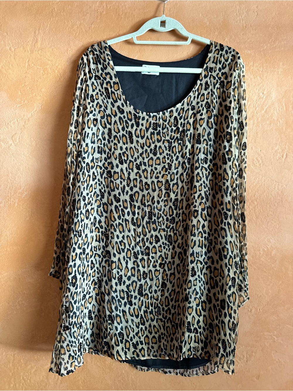 Show Me Your Mumu Nakita Leopard Beaded Mini Dress Size L